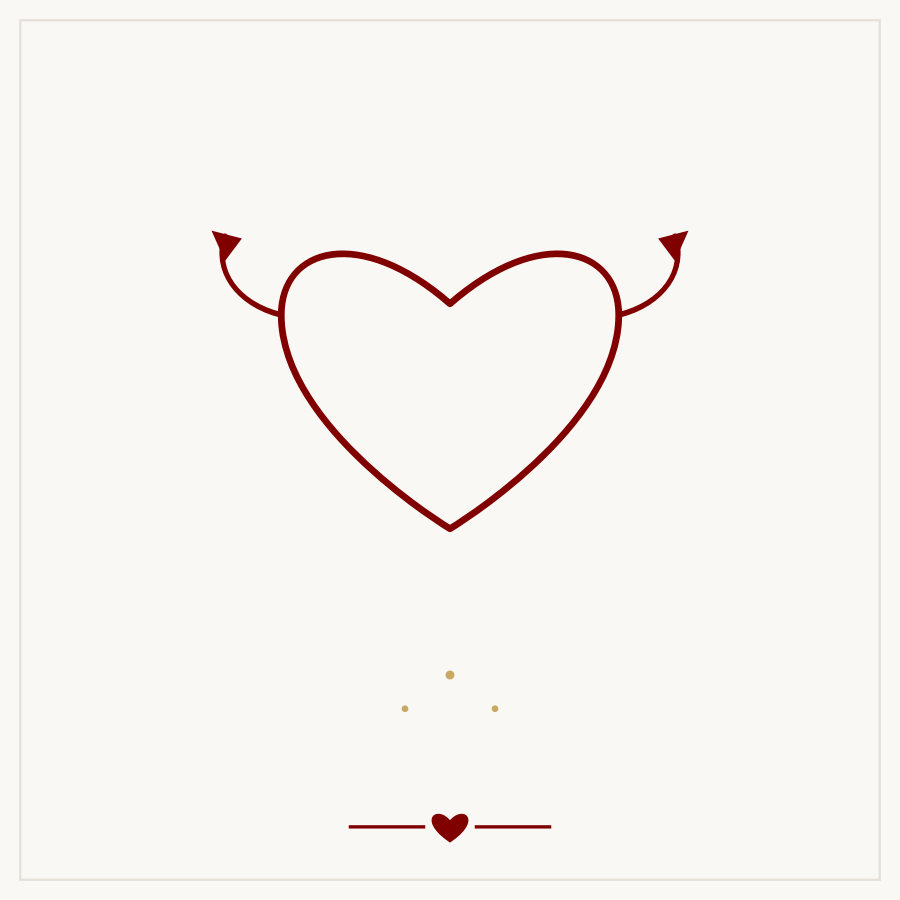 Line-art illustration of two birds forming a heart shape with their necks